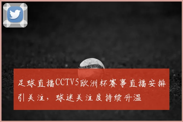 足球直播CCTV5欧洲杯赛事直播安排引关注，球迷关注度持续升温