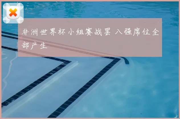 非洲世界杯小组赛战罢 八强席位全部产生