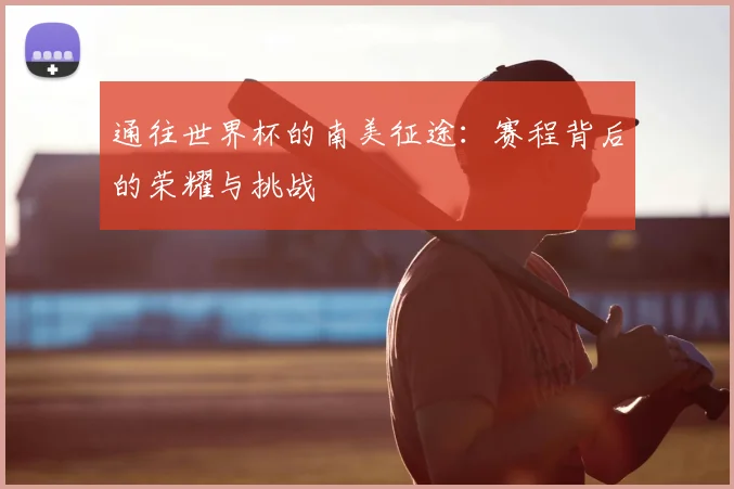 通往世界杯的南美征途：赛程背后的荣耀与挑战