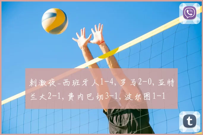 刺激夜_西班牙人1-4,罗马2-0,亚特兰大2-1,费内巴切3-1,波尔图1-1